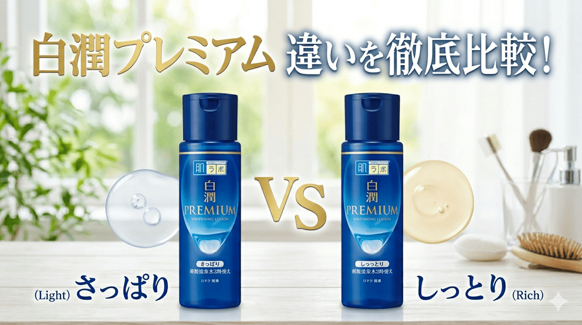 白潤プレミアムさっぱりしっとりどっちがいい？違いを比較