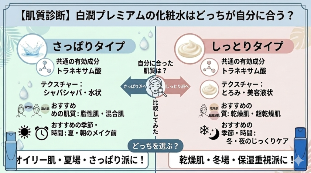 白潤プレミアムどっちが合う？