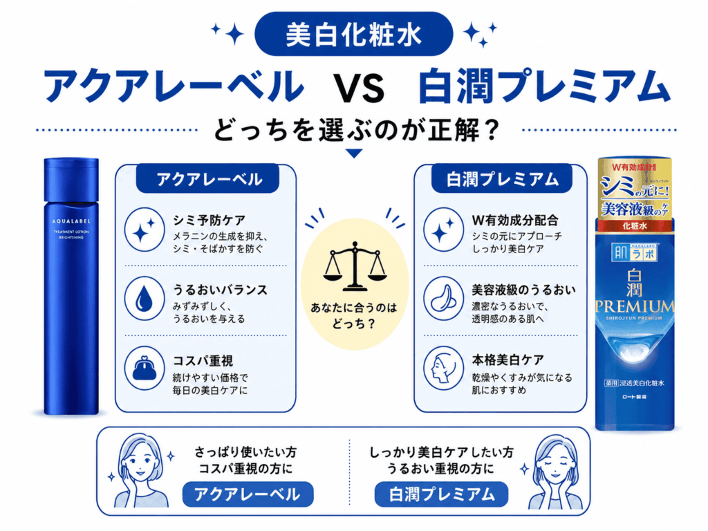 アクアレーベル白潤プレミアムどっちか比較