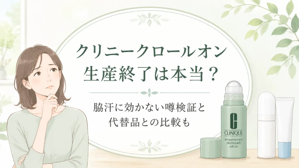 クリニークロールオン生産終了はデマ！脇汗に効かない噂検証と代替品
