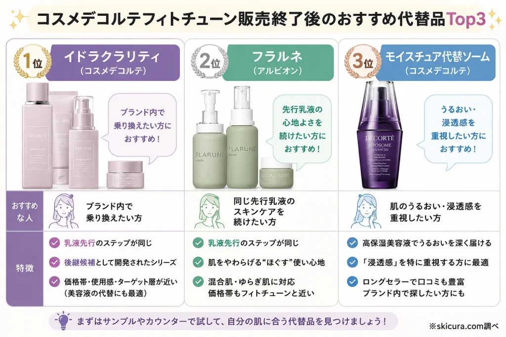 フィトチューン販売終了後におすすめの代替品3選