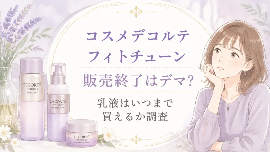コスメデコルテフィトチューン販売終了はデマ？乳液はいつまで買えるか調査