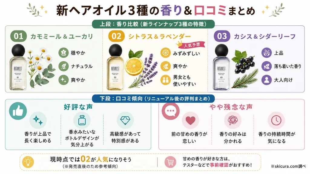 ボタニストのヘアオイルはどれがいい?髪質別のおすすめの選び方