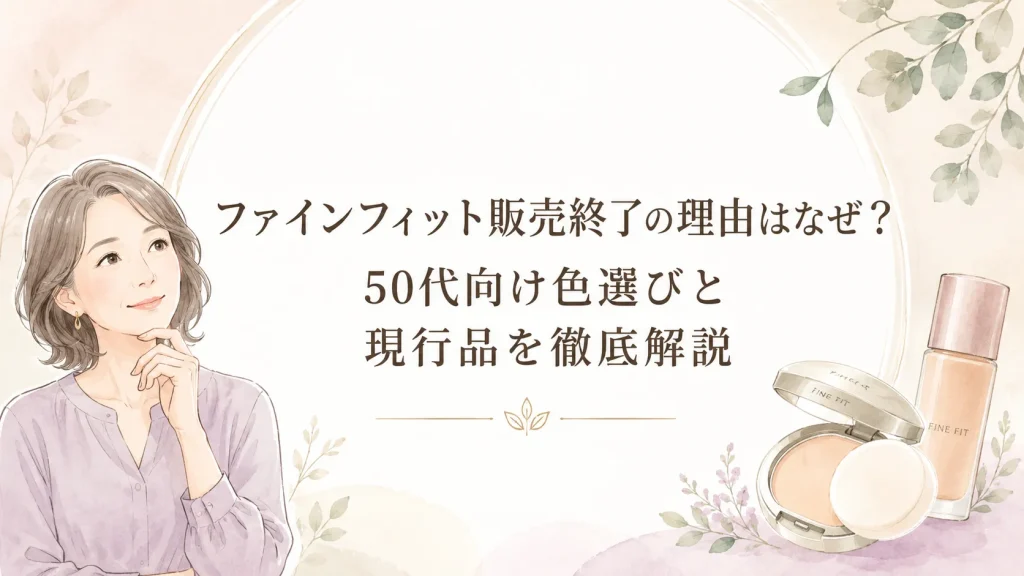 ファインフィット販売終了なぜに終止符！50代向け色選びと現行品を徹底解説