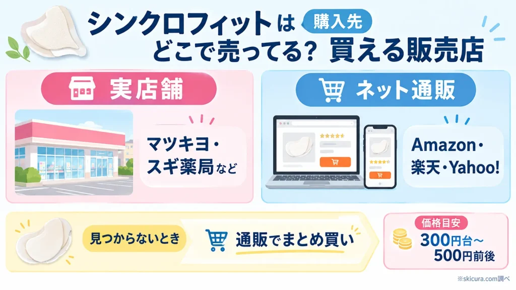 シンクロフィットはどこで売ってる?買える取扱店舗と代わりになる代替品