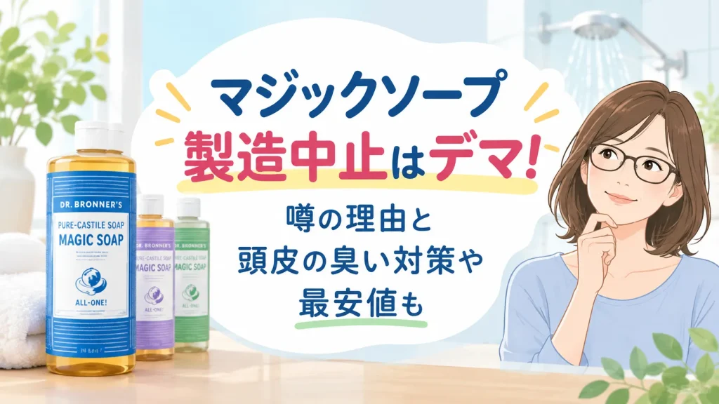 マジックソープ製造中止はデマ！噂の理由と頭皮の臭い対策や最安値も